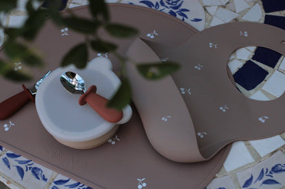 Silicone placemat Cherry - Taupe