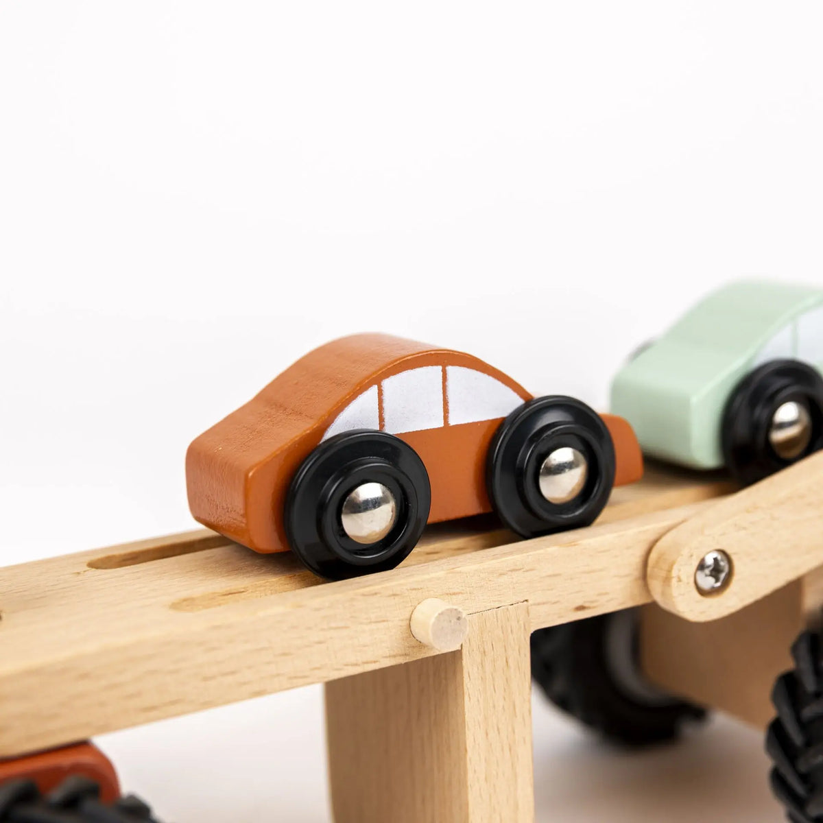 Wooden car transport truck