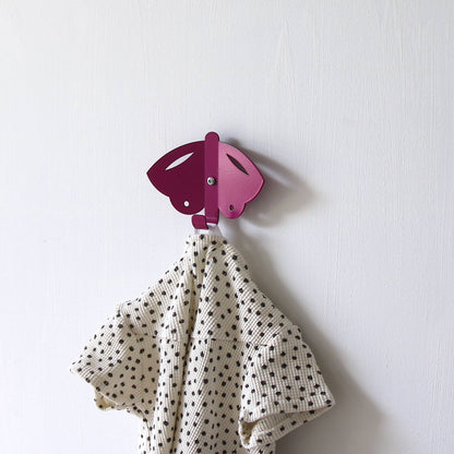 Kids Wall Hook Butterfly Pink