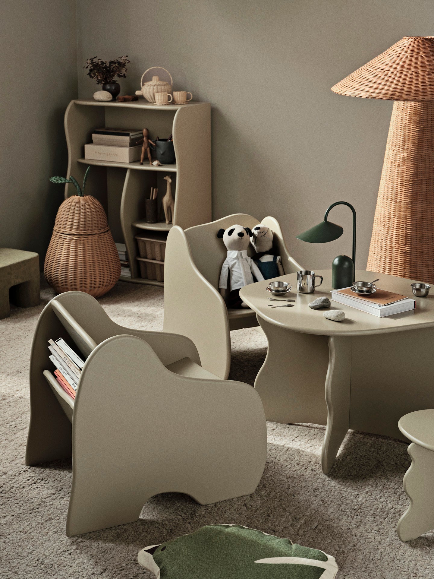 Slope Bookcase - Cashmere