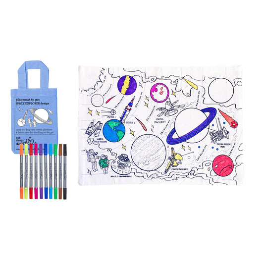 Space Explorer Placemat to Go - Colouring Craft Kit