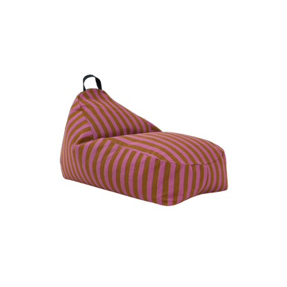 Long beanbag - kid size - Bliss - pink curry stripes