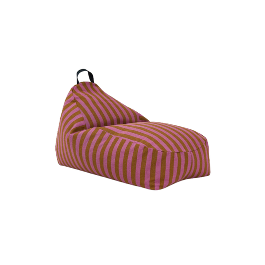 Long beanbag - kid size - Bliss - pink curry stripes