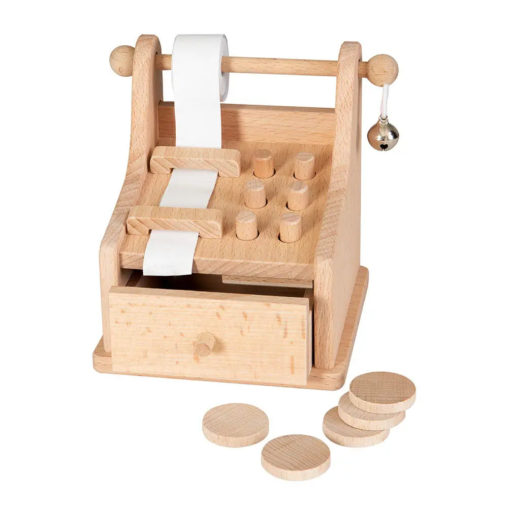 Wooden cash register