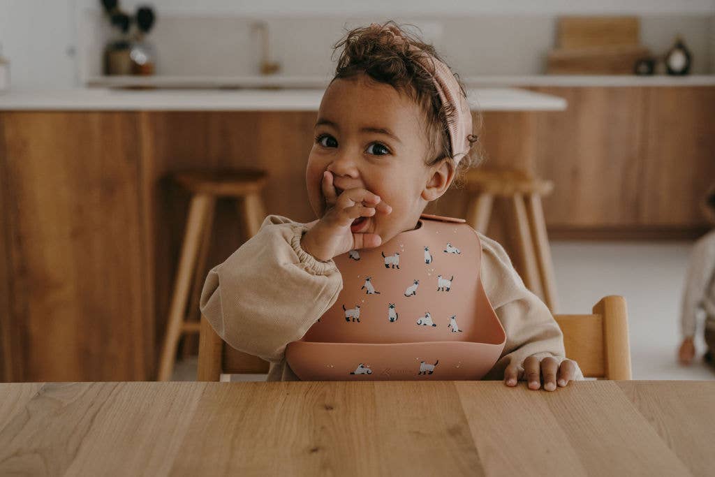 Silicone bib: Fall in love taupe