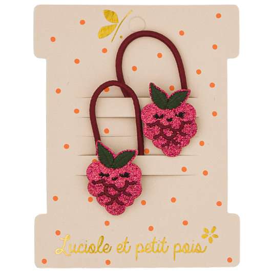 Mini elastics - Berry the raspberries (pair)