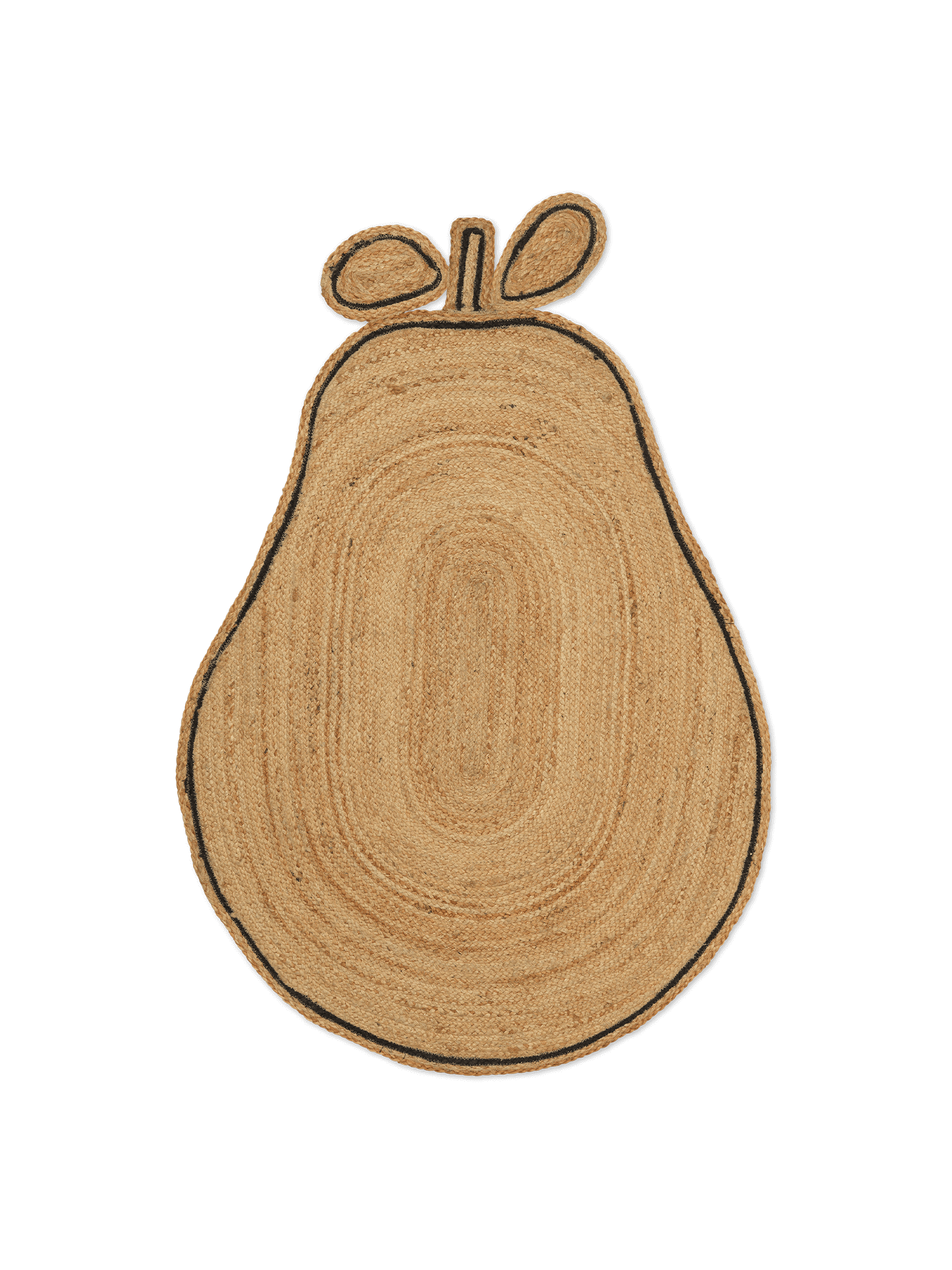 Pear Braided Jute Rug - Natural
