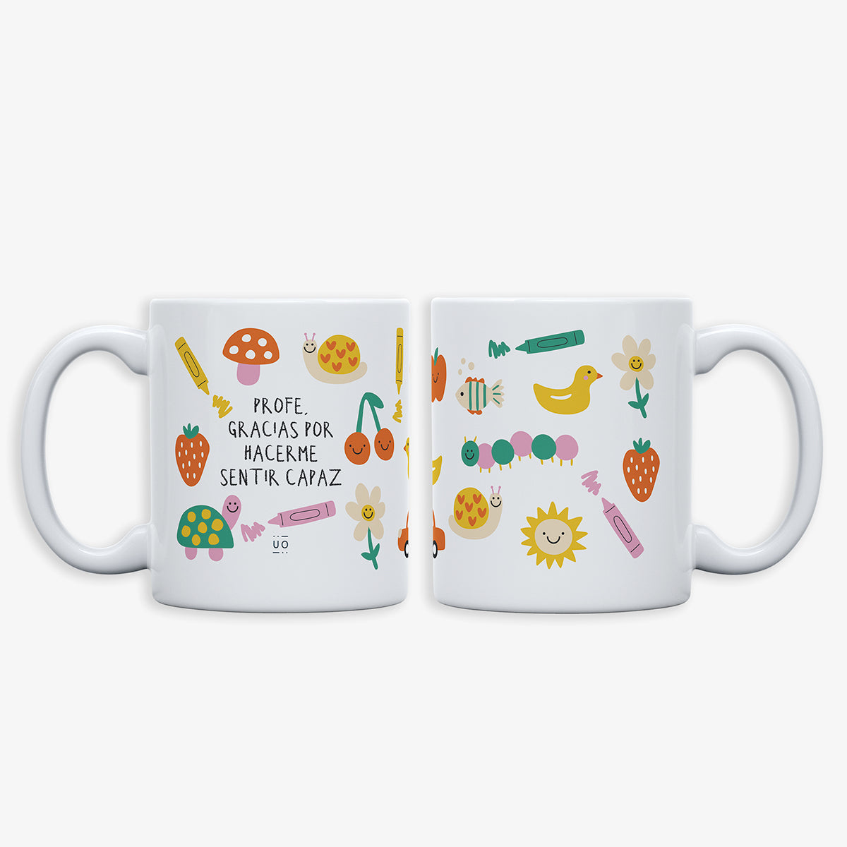 Kit Taza + Calcetines "Profe, gracias por hacerme sentir capaz"