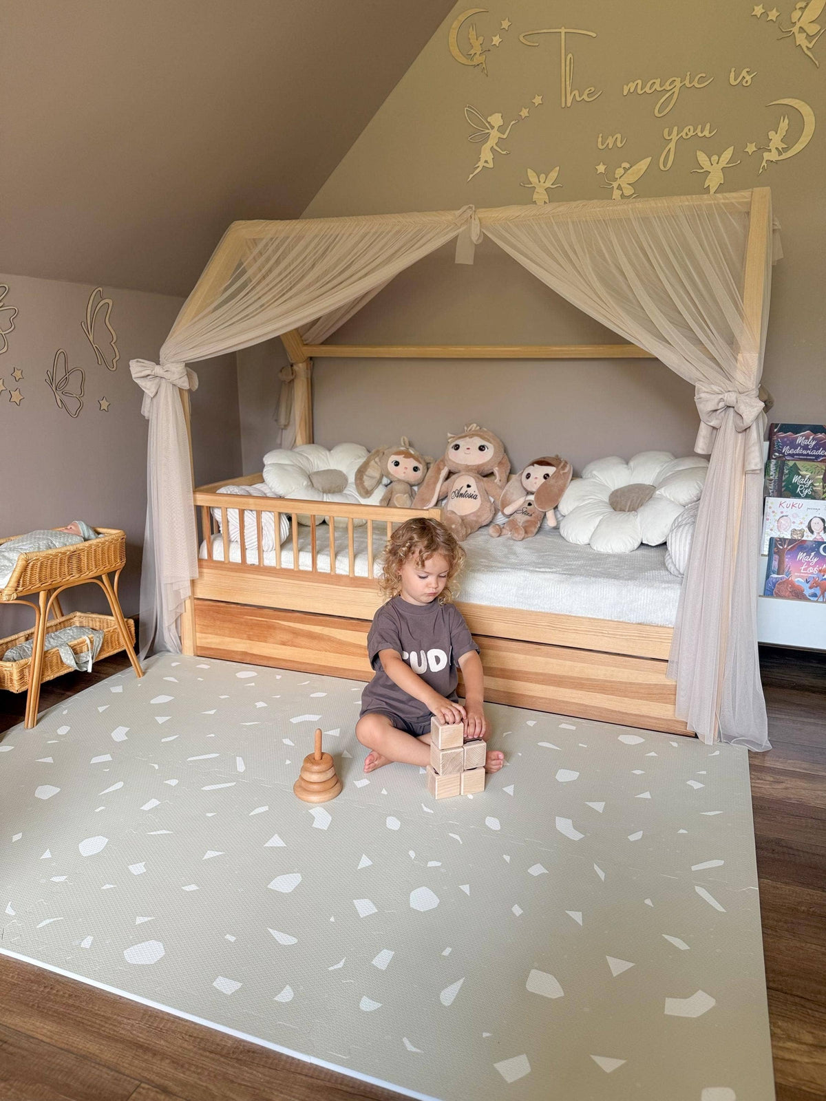 TERRAZZO TAUPE Foam Play Mat Light Beige-Gray mat for baby