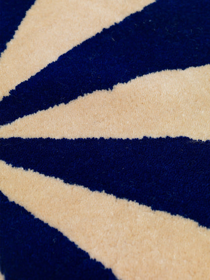 Arch Tufted Rug - Bright Blue/Off-White