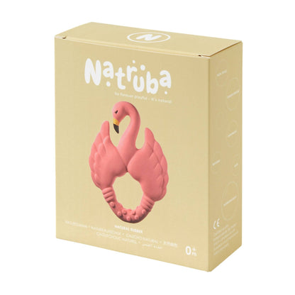 Natural rubber Teether Flamingo - Pink