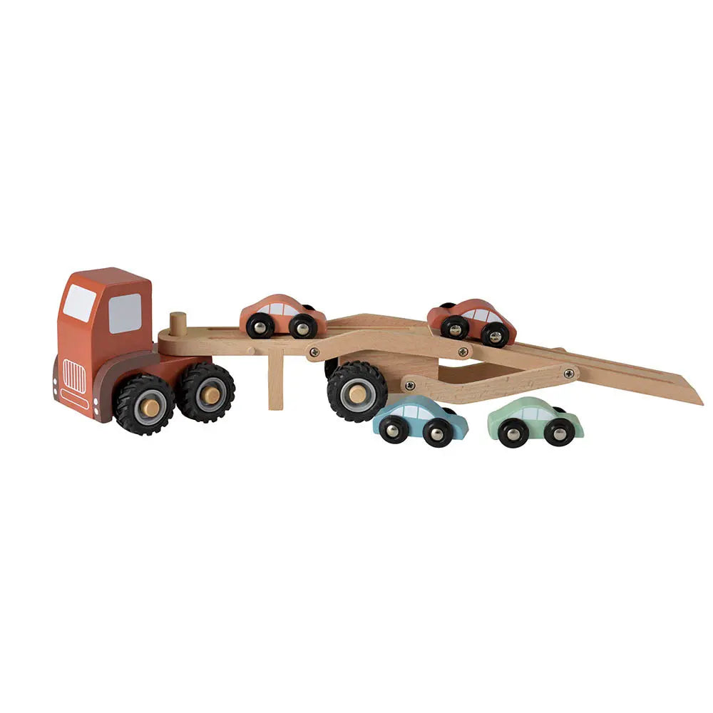 Wooden car transport truck