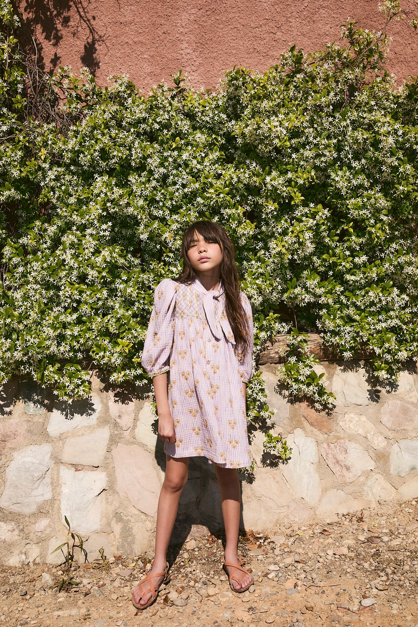 Vestido Cinca nido de abeja niña