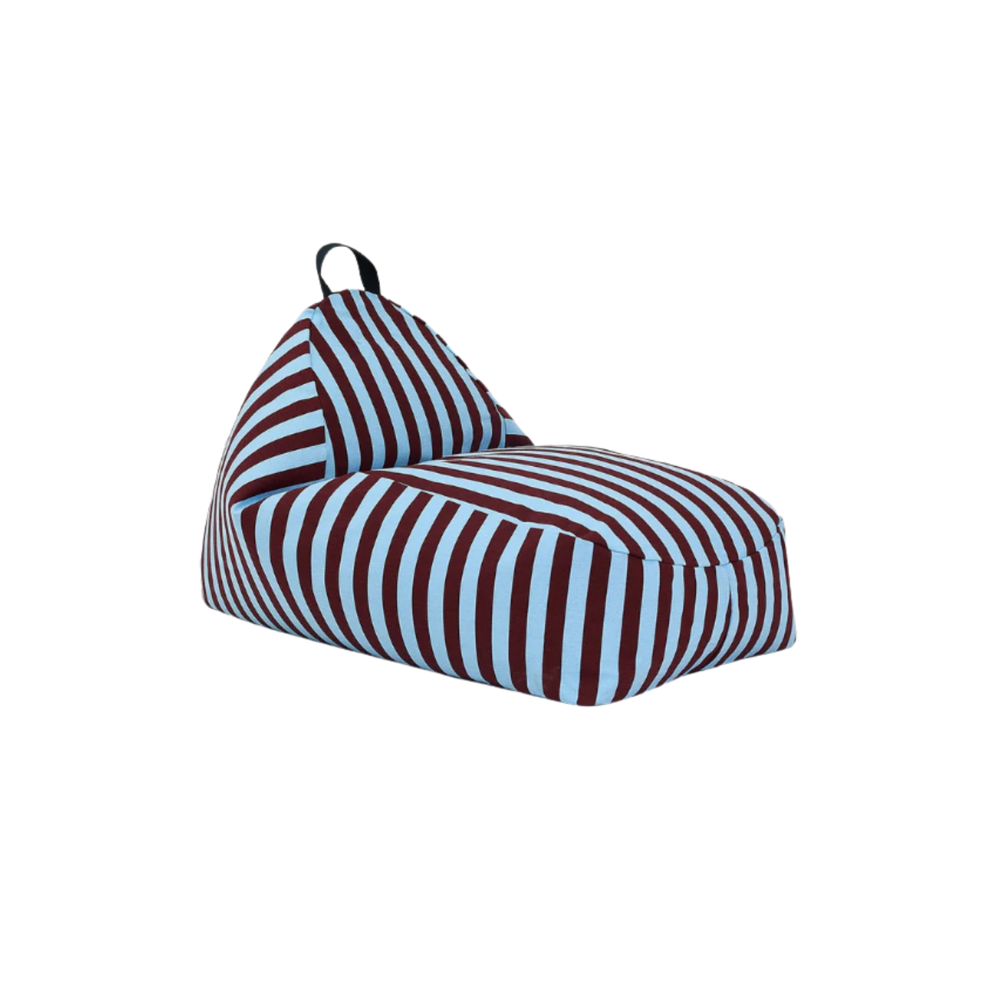Long beanbag - Kid size - Bliss - burgundy blue stripes