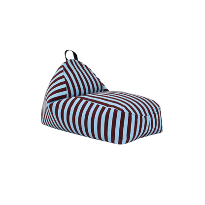 Long beanbag - Kid size - Bliss - burgundy blue stripes