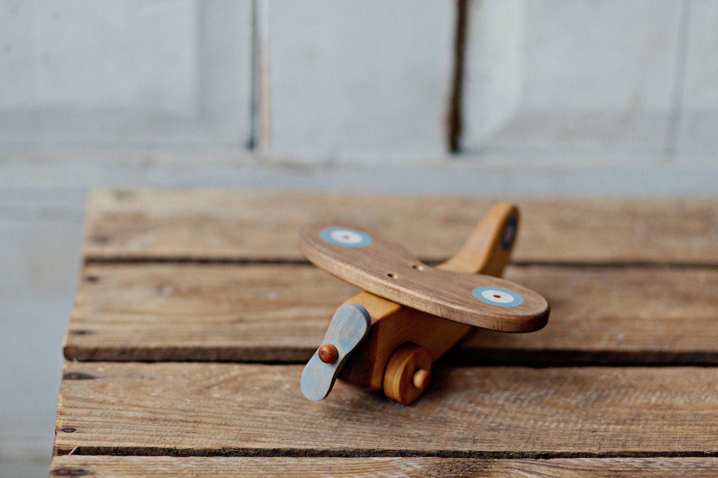 Handcrafted Birch Wood Plane Toy