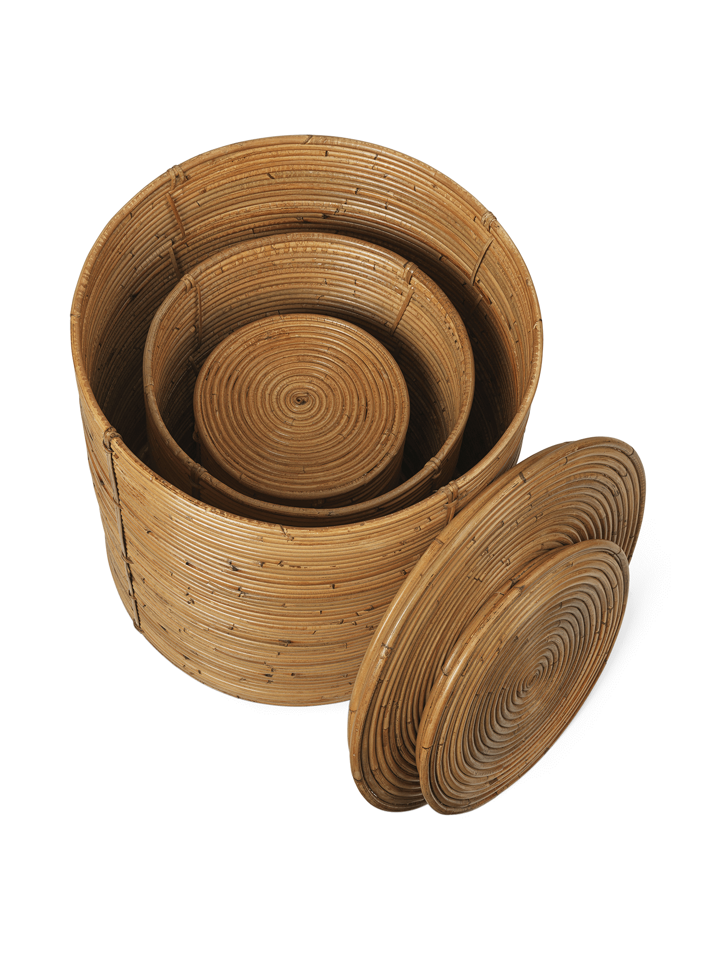 Column Storage - Set of 3 - Natural Stained