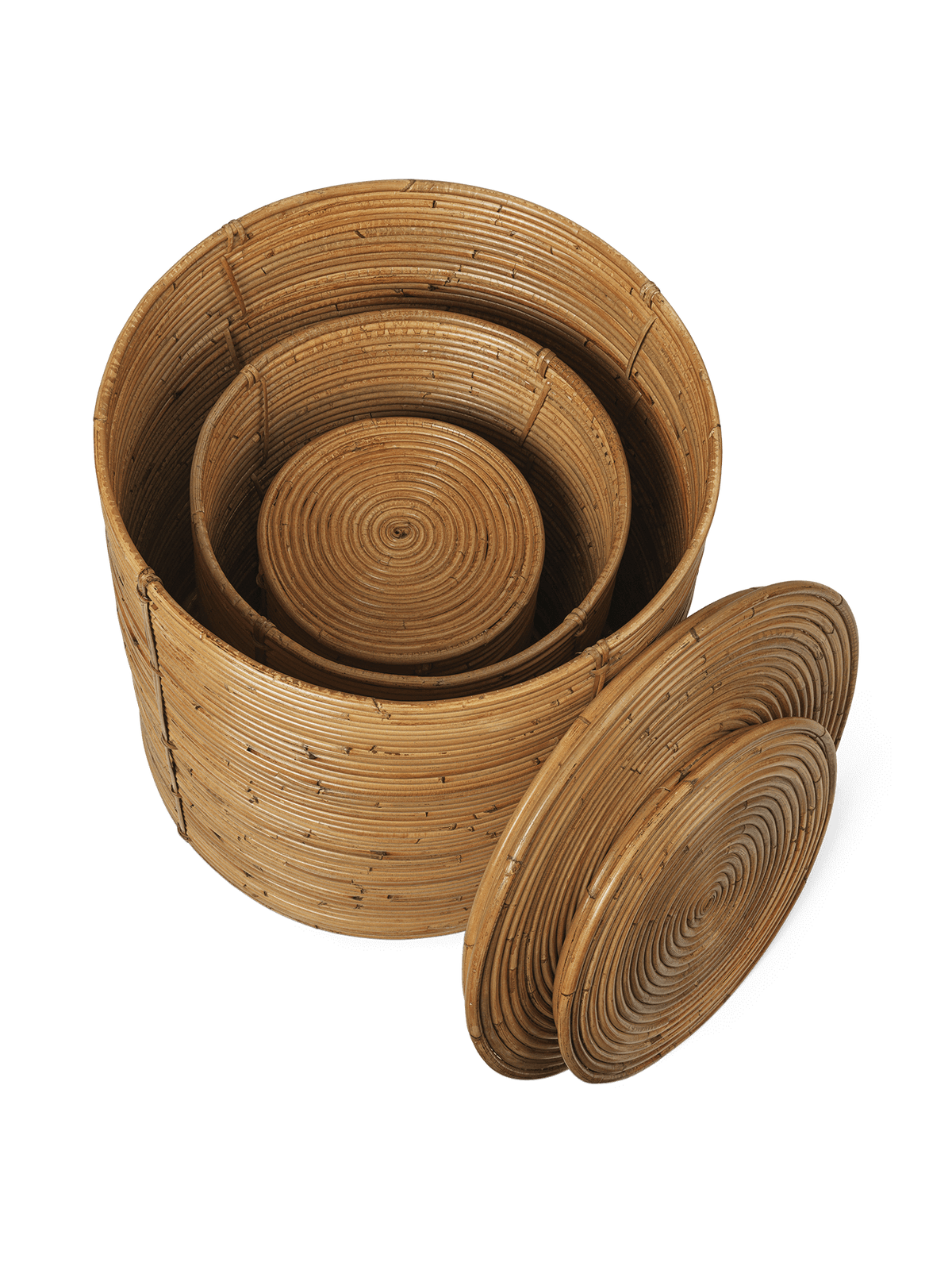 Column Storage - Set of 3 - Natural Stained