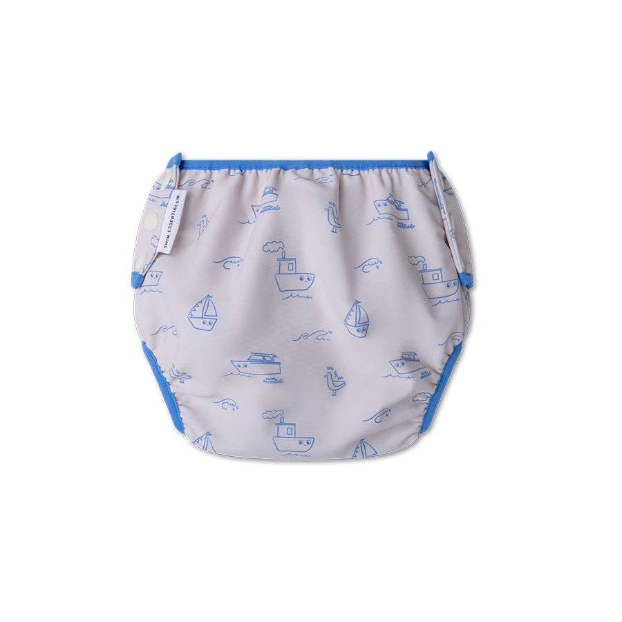 Swim Diaper - Beige/Blue - Seas The Day