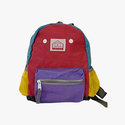 Retro Color-Block Kids Toddler Preschool Backpack