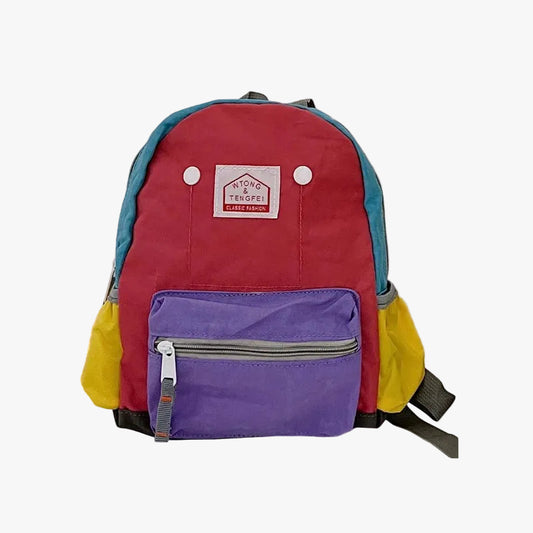 Retro Color-Block Kids Toddler Preschool Backpack