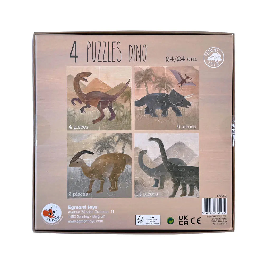 Dinosaur Puzzles (Set of 4)