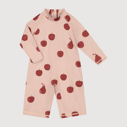 Baby Long Sleeve Swimsuit Apple and Pear print