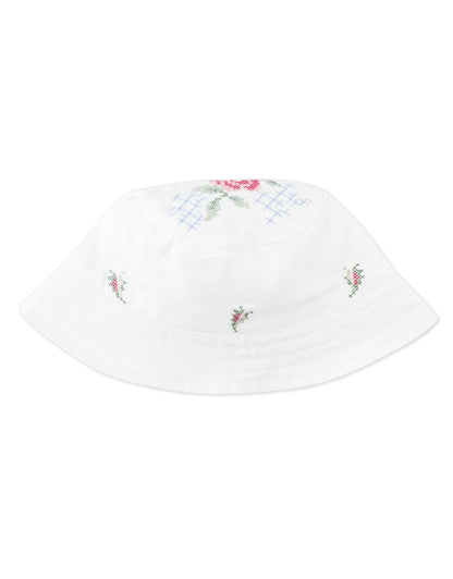 Aria Bucket Hat With Crosstitch Embroidery