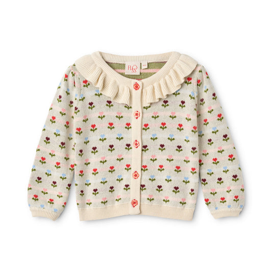 Annabelle Cardigan - Cream Multi Floral