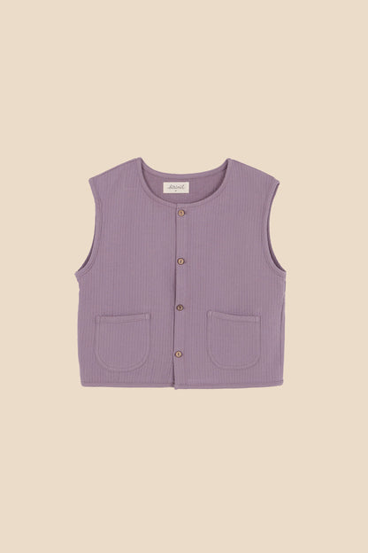 Chaleco antique mauve niña