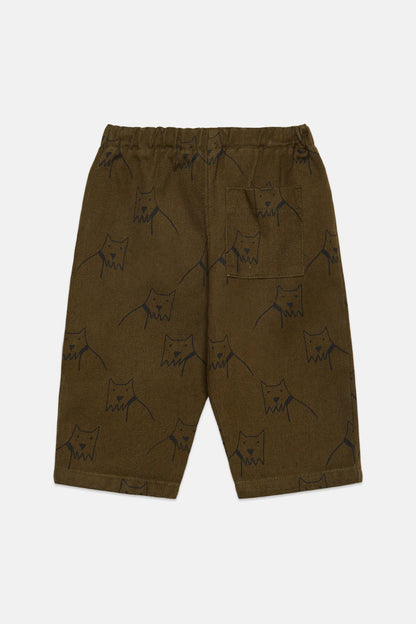City dog all over canvas baby pants