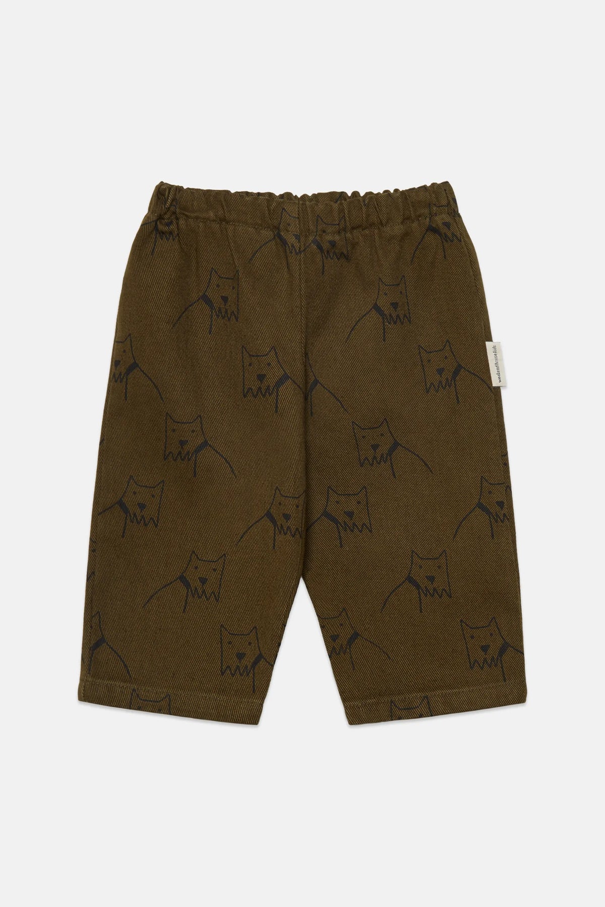 City dog all over canvas baby pants