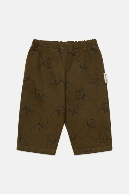 City dog all over canvas baby pants