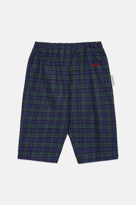 Checkered popelin baby pants