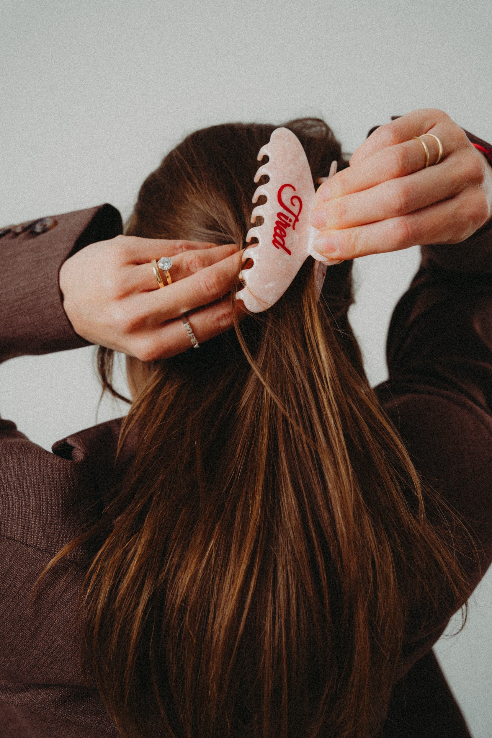 Hair Clip TIRED Pink