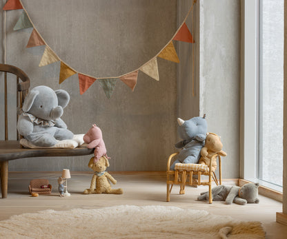 Peluche de gatito durmiendo, medio - Gris