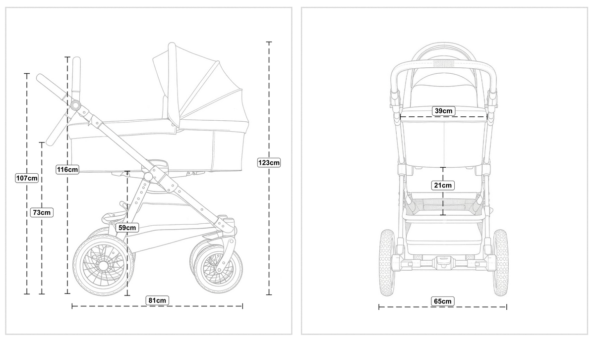 AngelCab Stroller – U3 Series Hay / Hay