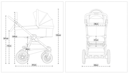AngelCab Stroller – U3 Series Hay / Hay
