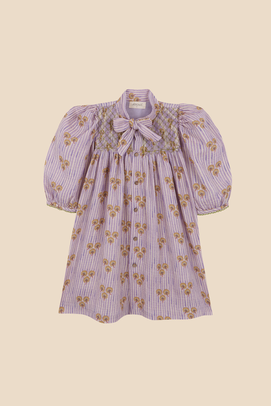 Vestido Cinca nido de abeja bebé