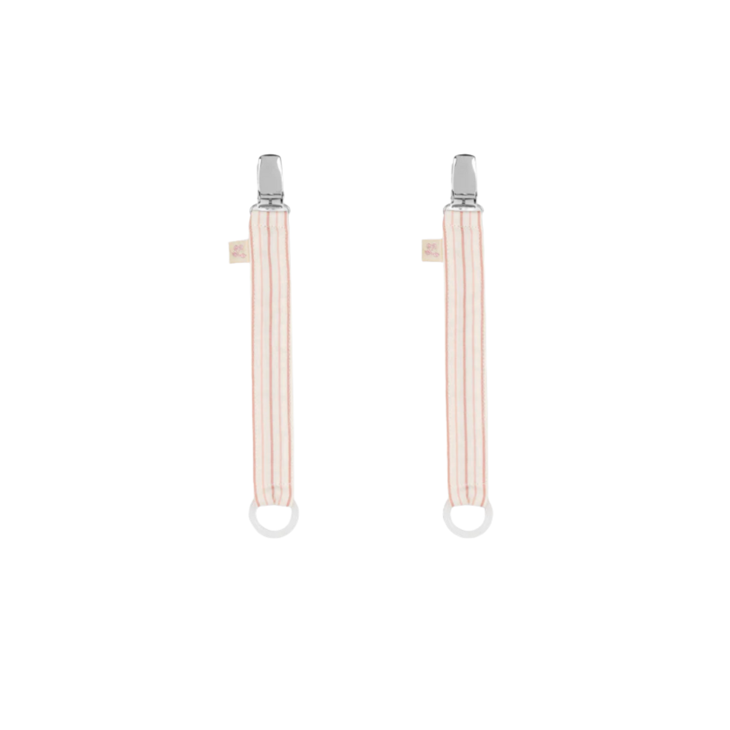 2 PACK PACIFIER STRAP - stripie petite rose