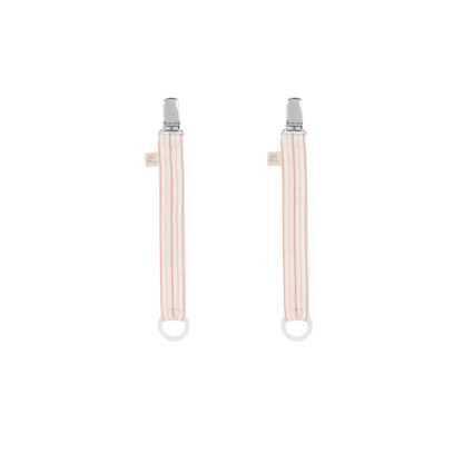 2 PACK PACIFIER STRAP - stripie petite rose