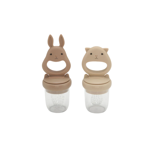 SILICONE FRUIT FEEDING PACIFIER - bark/shell