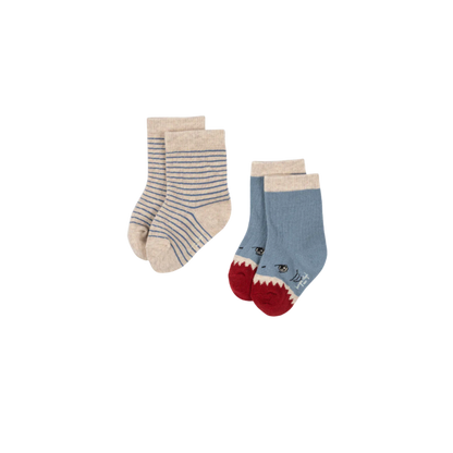 2 PACK SOCKS - shark