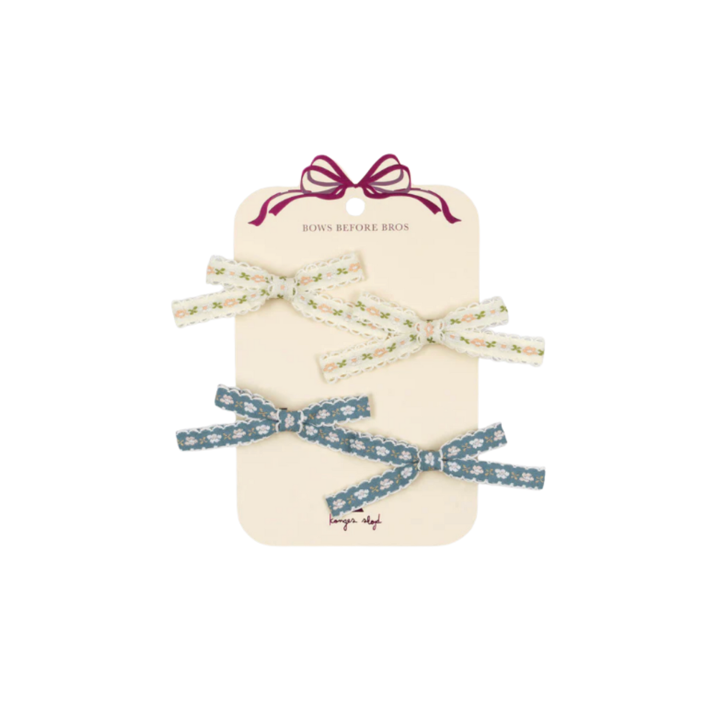 4 PACK BOW HAIR CLIP - multi
