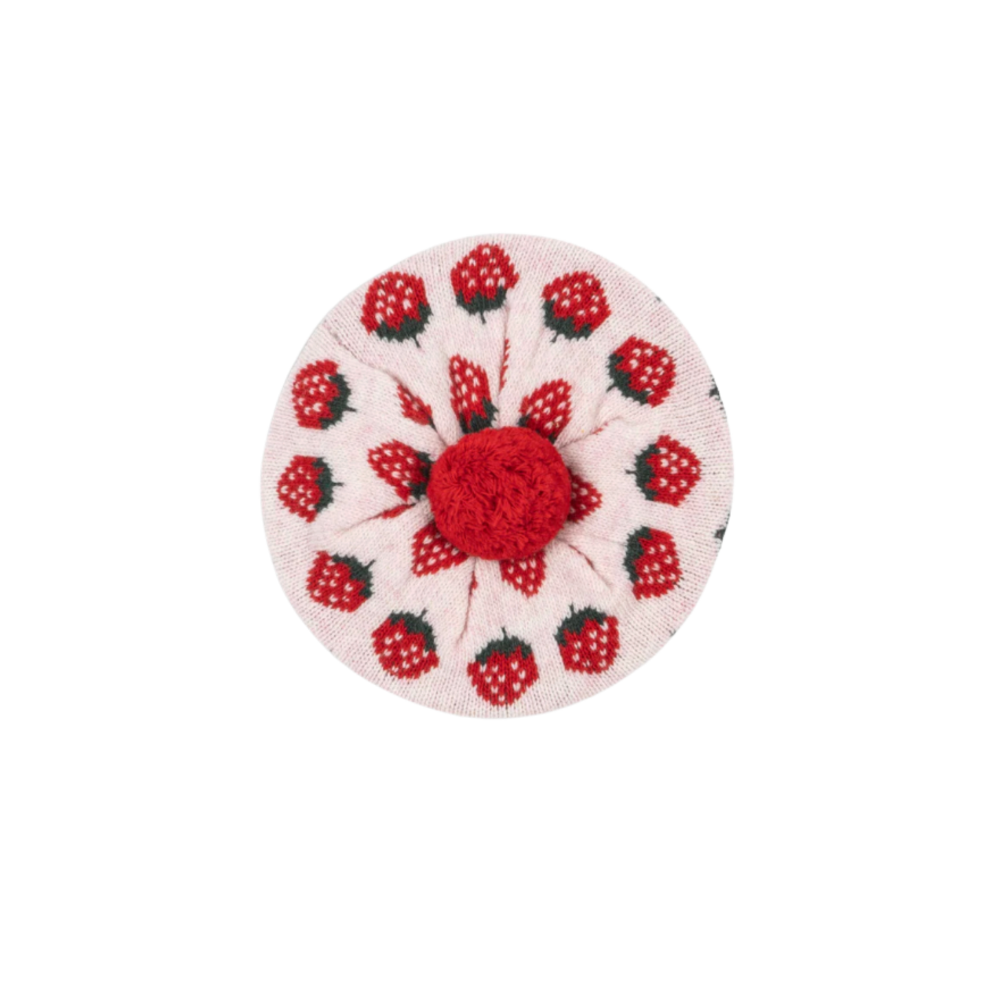 BELOU KNIT BERET - strawberry