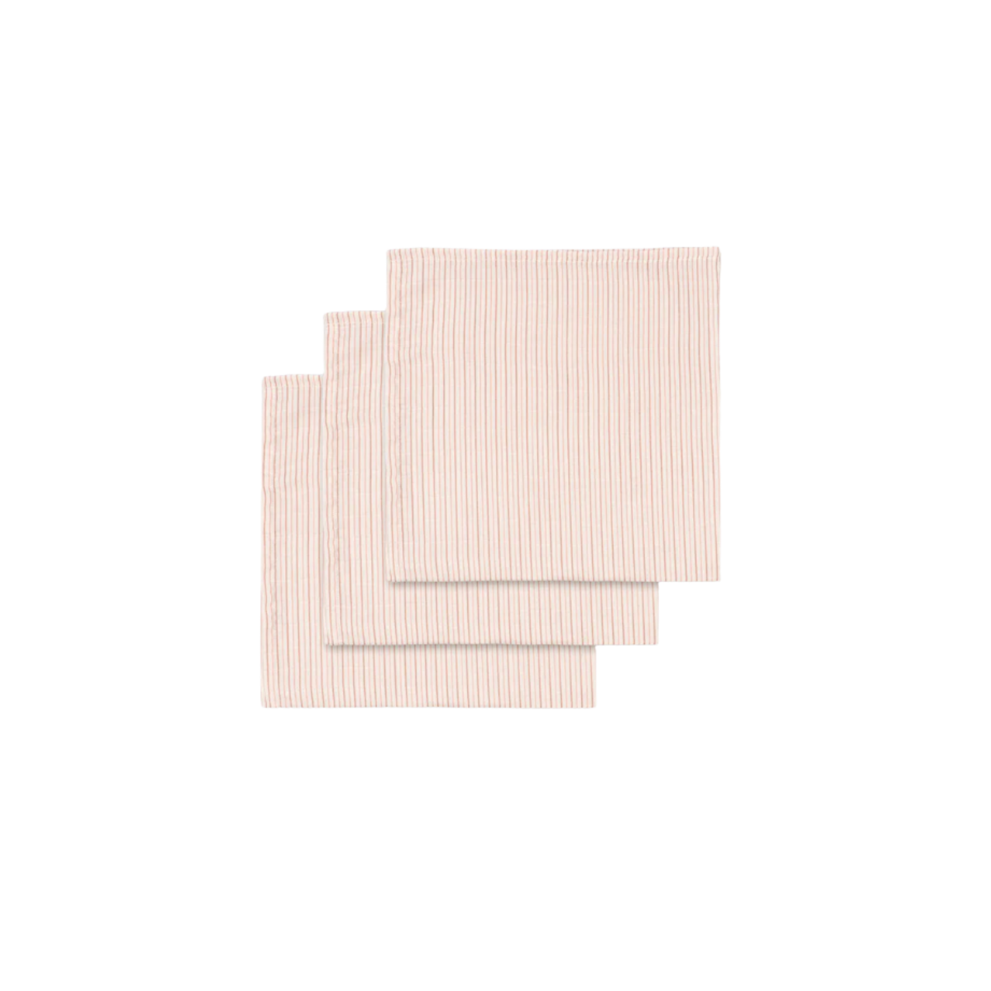 3 PACK MUSLIN CLOTH - stripie petite rose
