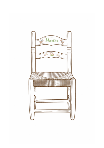 Hand Painted & Personalized Kid's Chair