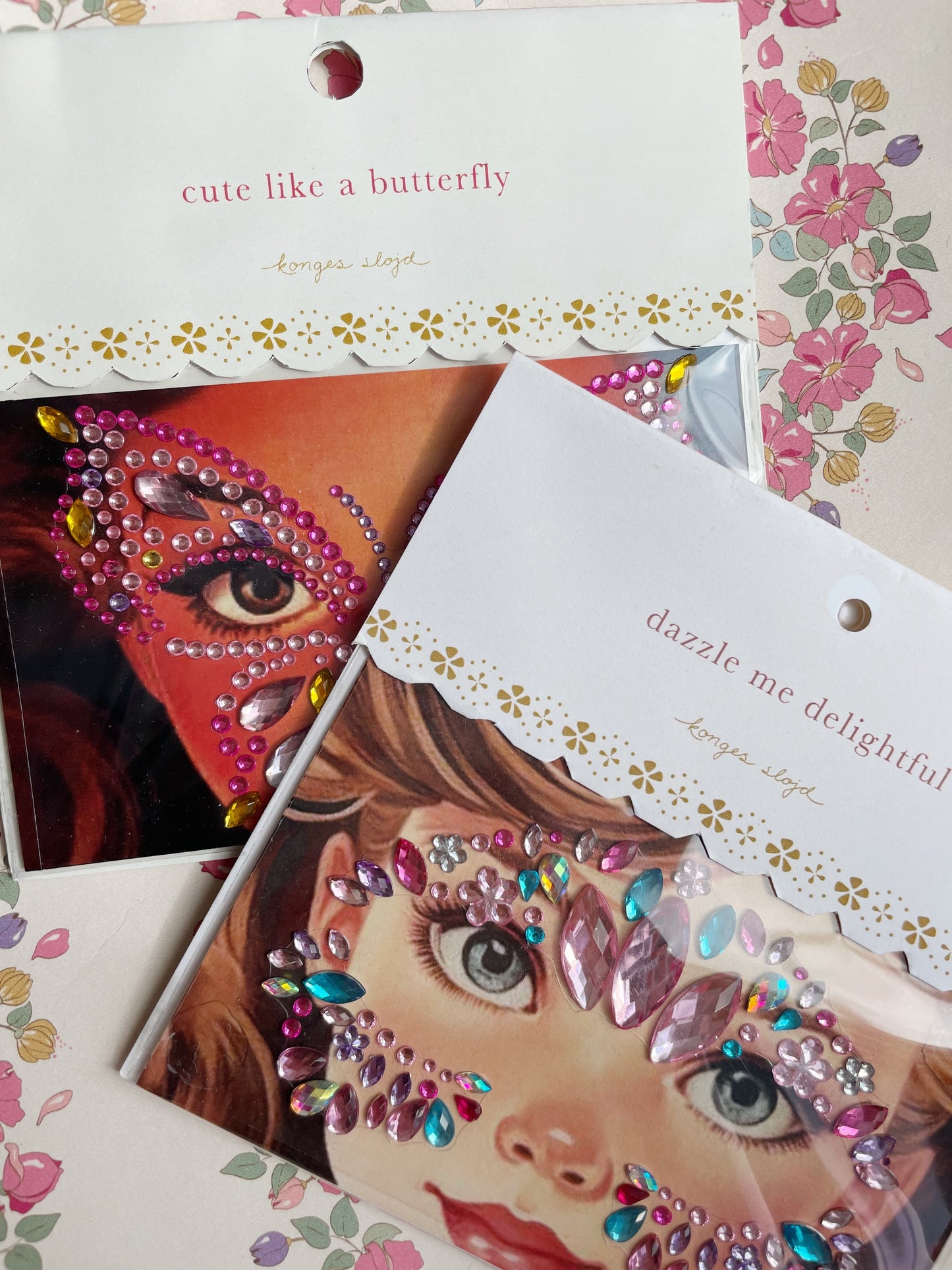 BUTTERFLY FACE JEWELS - multi