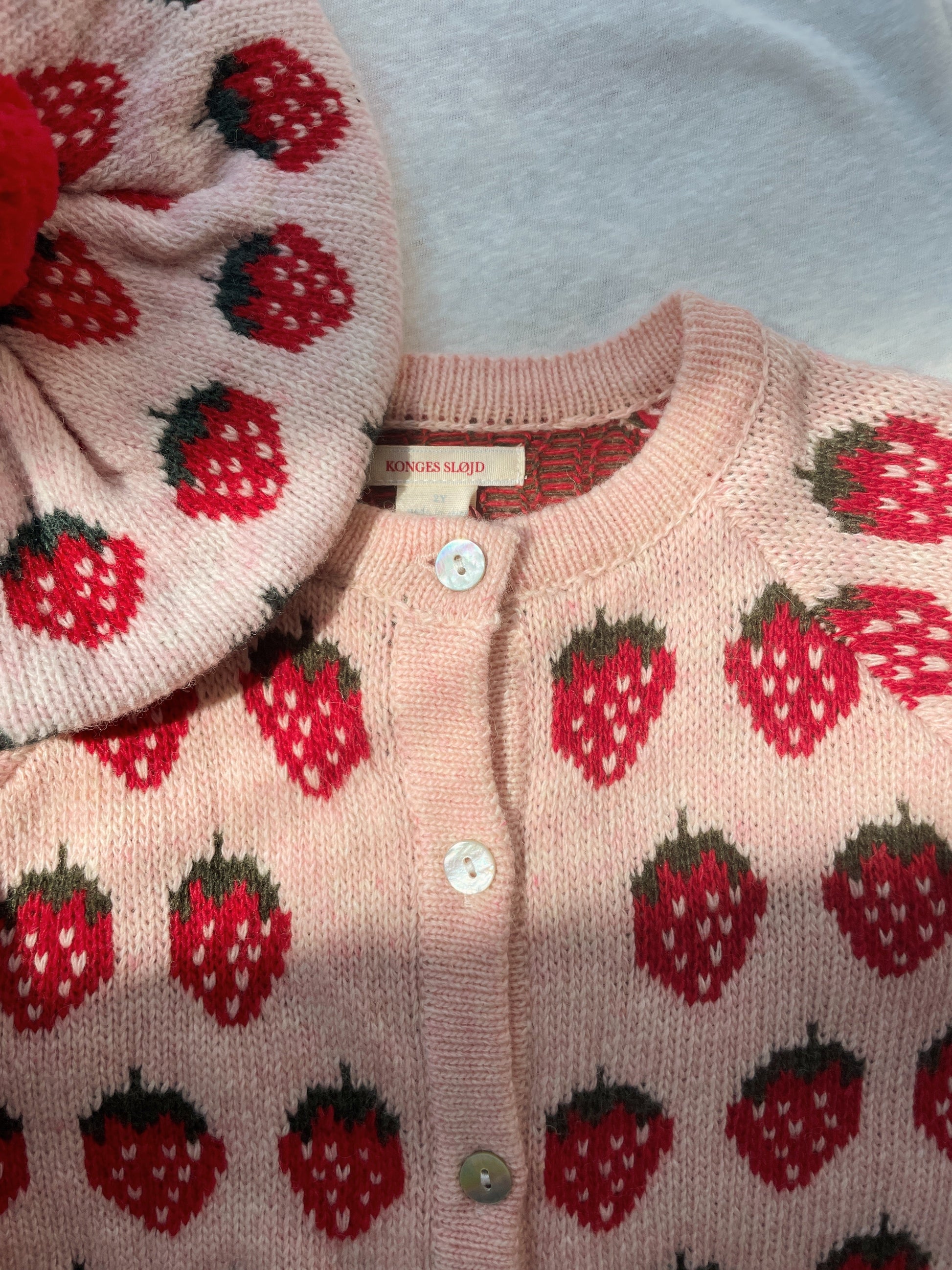 BELOU KNIT BERET - strawberry