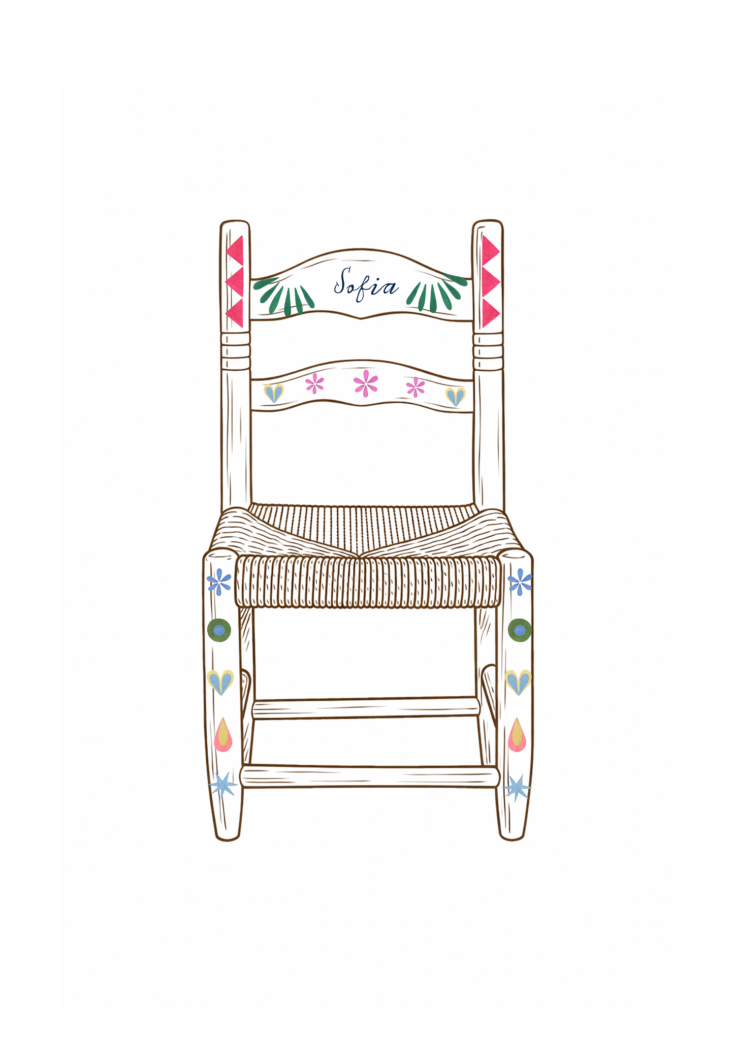 Hand Painted & Personalized Kid's Chair